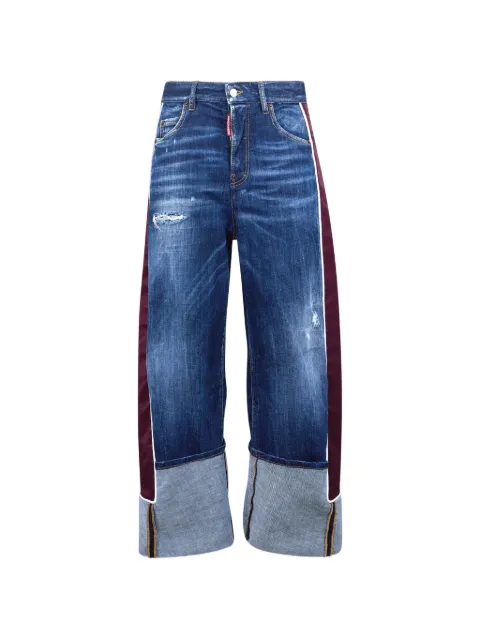 DSQUARED2 Dark Easy 80's Couture Kawaii side-stripe distressed denim jeans