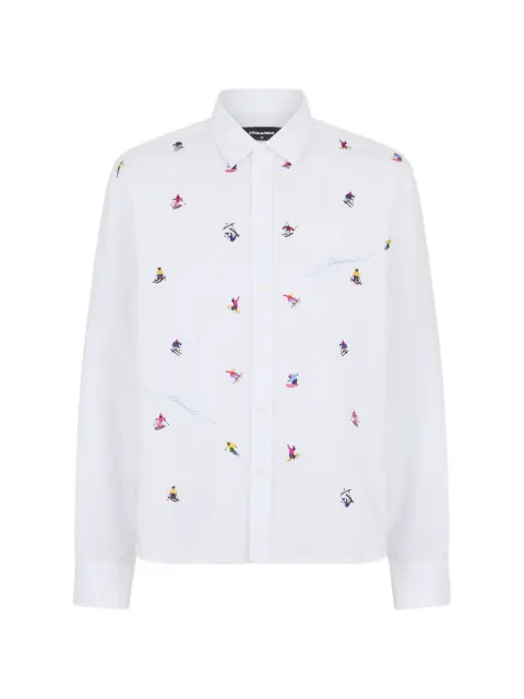 DSQUARED2 chemise en coton à broderies