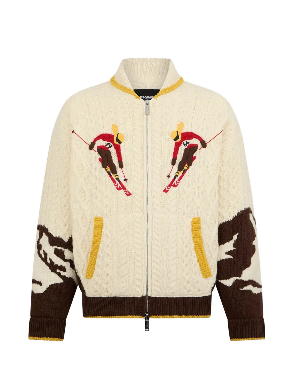 DSQUARED2 Snowy Dream kabelgebreid Beige