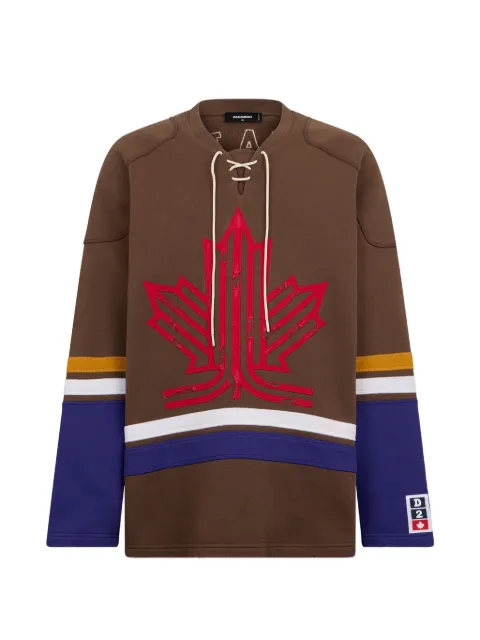 DSQUARED2 Ski Leaf lace-up sweatshirt
