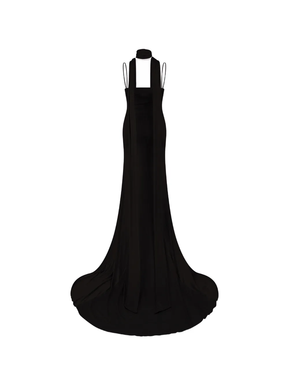DSQUARED2 Jersey maxi-jurk met halternek Zwart