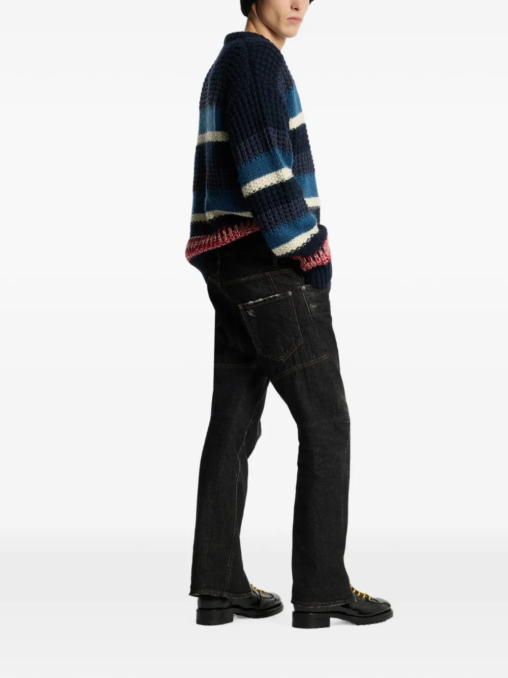 DSQUARED2 Bikerjeans met rits Zwart
