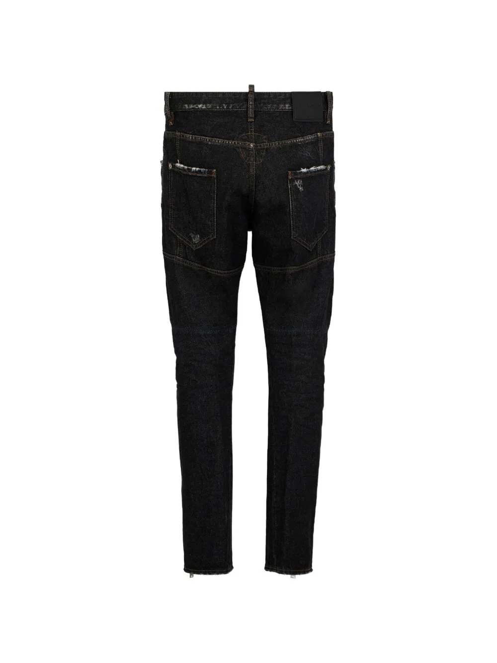 DSQUARED2 Bikerjeans met rits Zwart