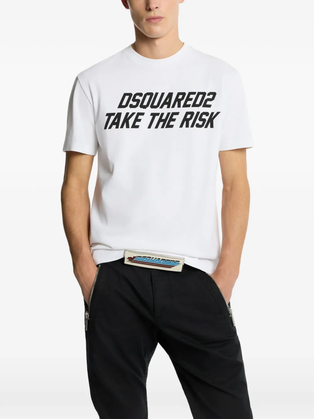 DSQUARED2 T-shirt met logoprint Wit