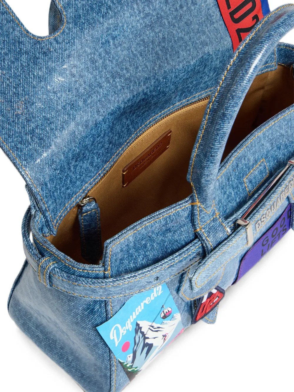 DSQUARED2 Shopper verfraaid met patch Blauw