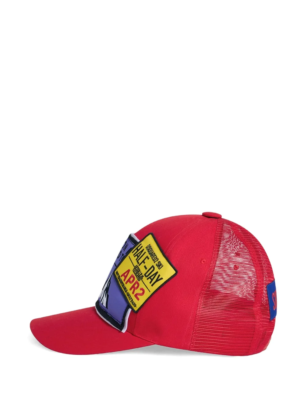 DSQUARED2 Honkbalpet verfraaid met patch Rood
