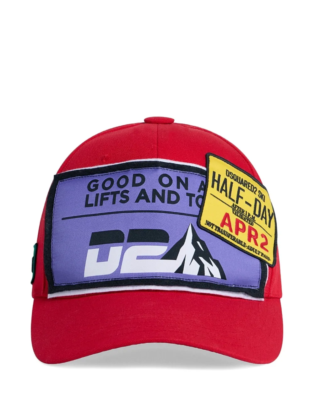 DSQUARED2 Cappello da baseball C-Scud con applicazione - Rosso