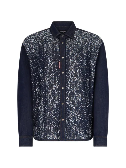 DSQUARED2 chemise ample à ornements en cristal