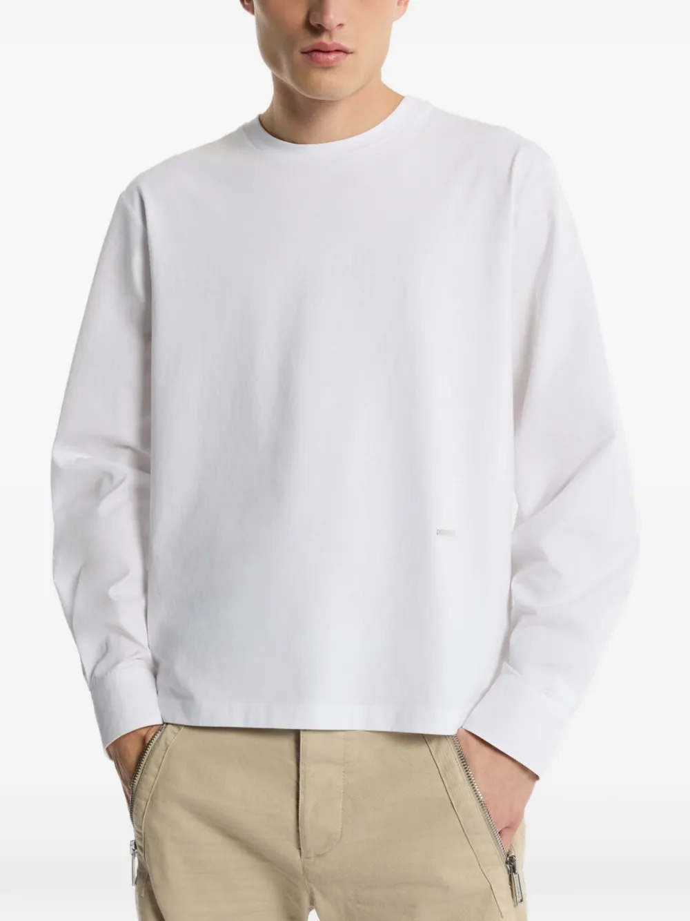 DSQUARED2 Sweater met logoplakkaat Wit