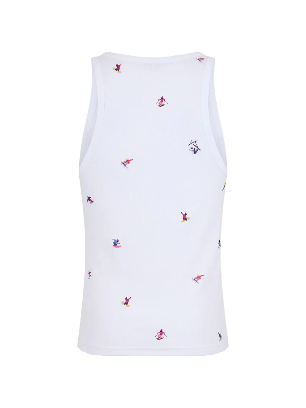 DSQUARED2 Geribbelde tanktop met borduurwerk Wit