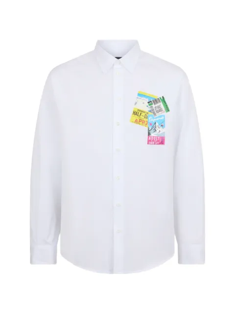 DSQUARED2 camisa estampada con hombros caídos