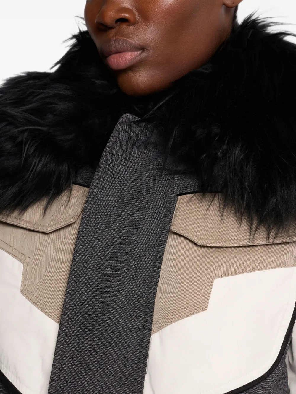DSQUARED2 Ski-jack met colourblocking Grijs