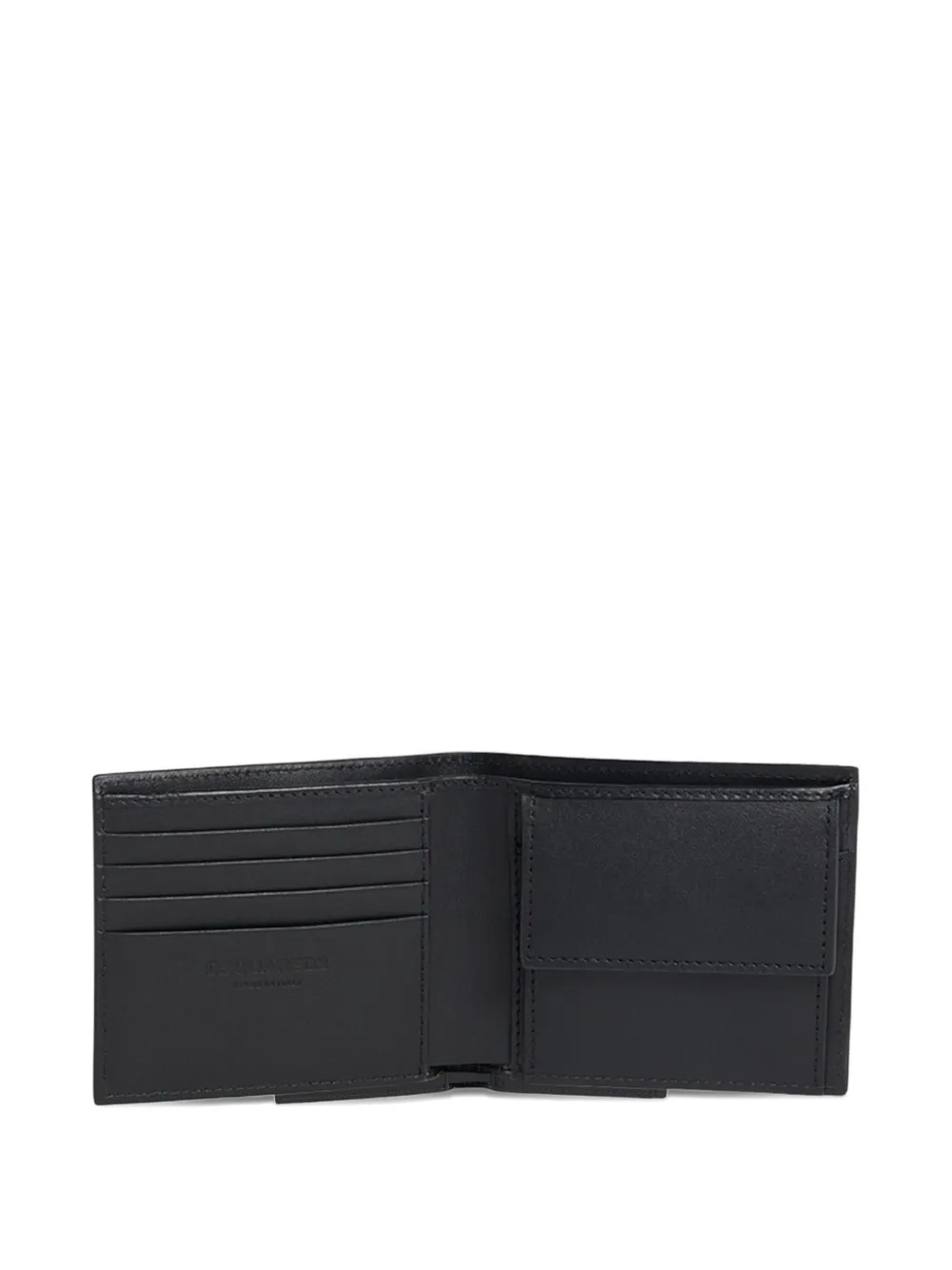 DSQUARED2 Leren portemonnee met logoplakkaat Zwart