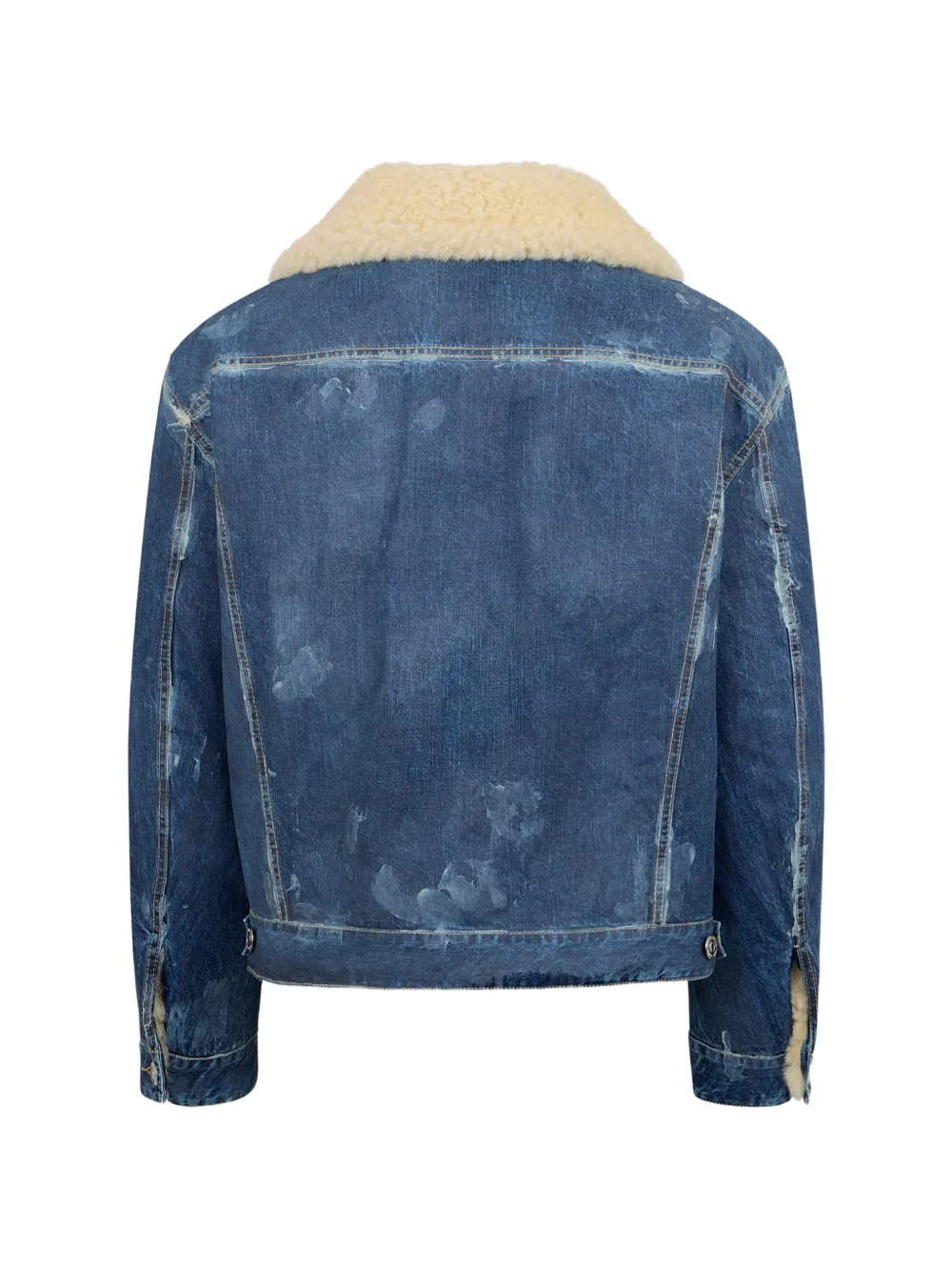 DSQUARED2 Denim jack met lammy kraag Blauw