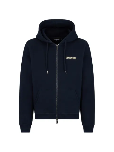 DSQUARED2 hoodie con cierre y estampado gráfico