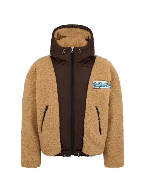 DSQUARED2 Omkeerbaar teddy jack met capuchon
