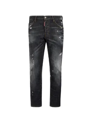 DSQUARED2 ストレートジーンズ | ブラック | FARFETCH JP