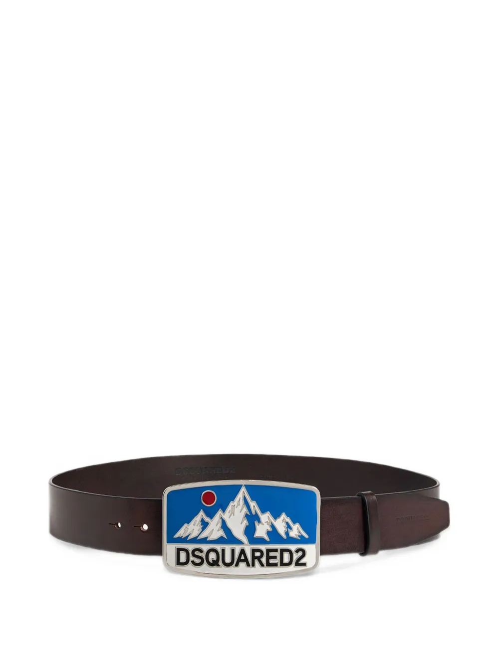 DSQUARED2 Cintura in pelle con placca logo - Marrone