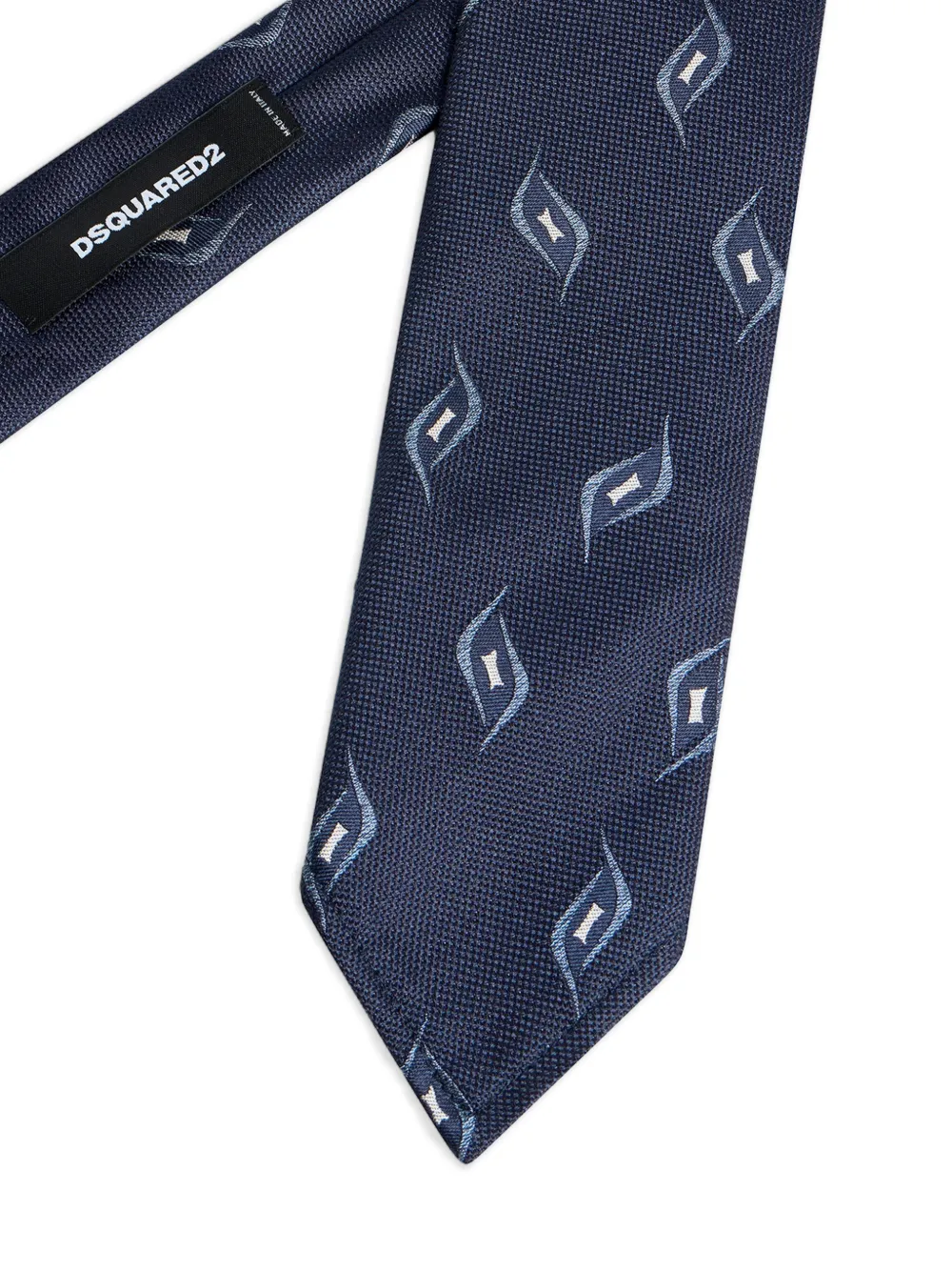 DSQUARED2 Stropdas met geometrische print Blauw