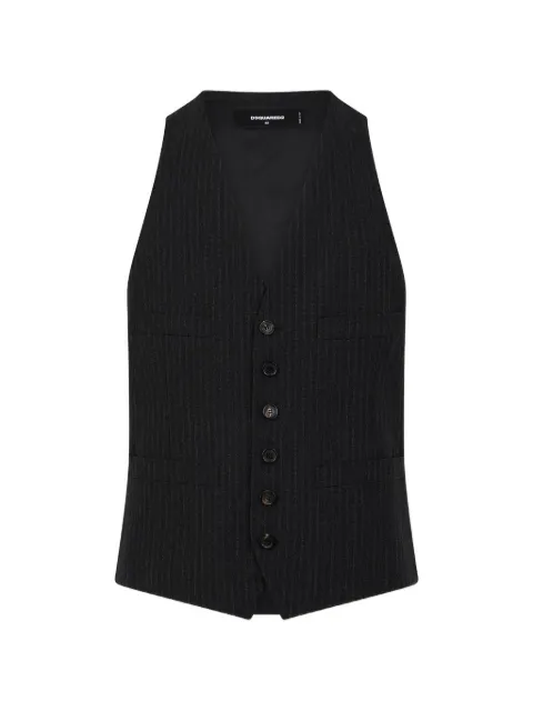 DSQUARED2 après ski oversized pinstripe vest