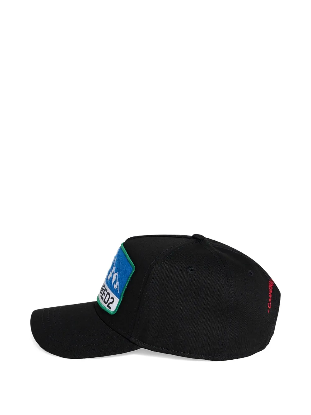 DSQUARED2 Honkbalpet met logopatch Zwart
