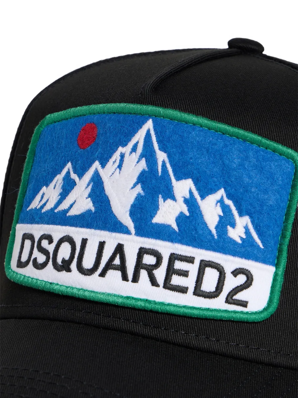 DSQUARED2 Honkbalpet met logopatch Zwart