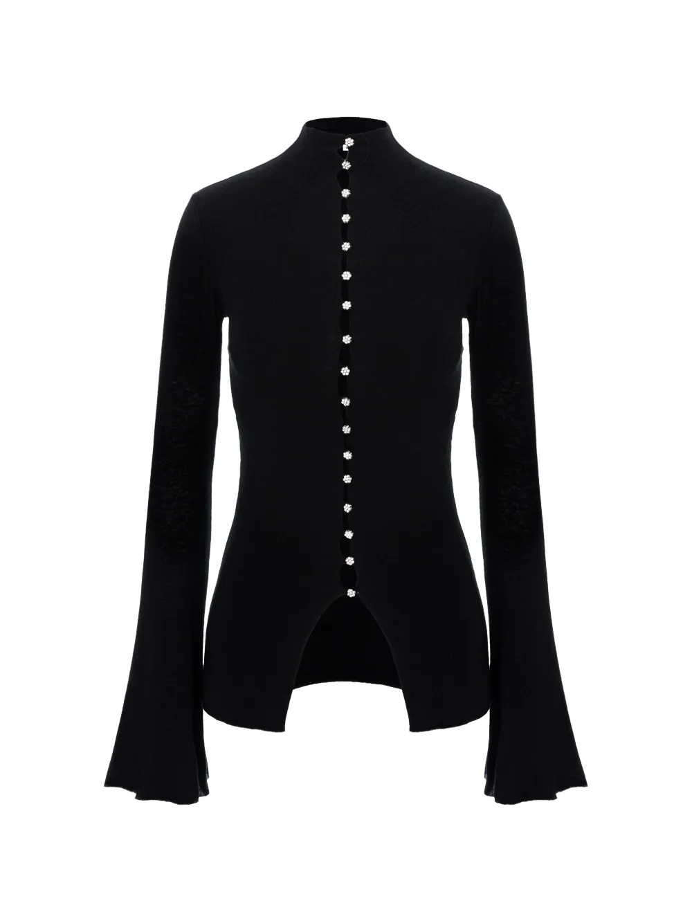 MANURÍ Leyla crystal-embellished blouse - Nero