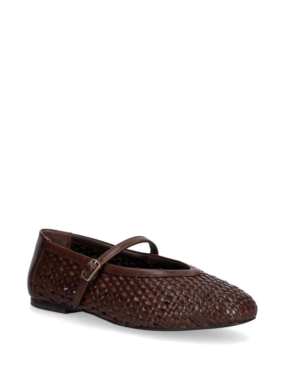 Gant woven buckle-fastening ballet flats Bruin