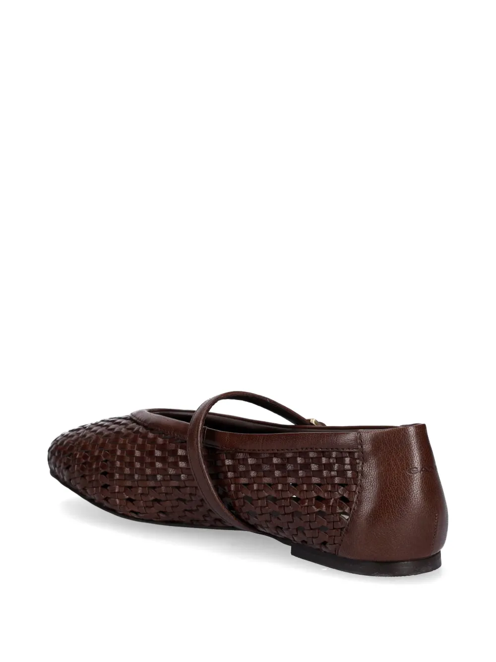 Gant woven buckle-fastening ballet flats Bruin