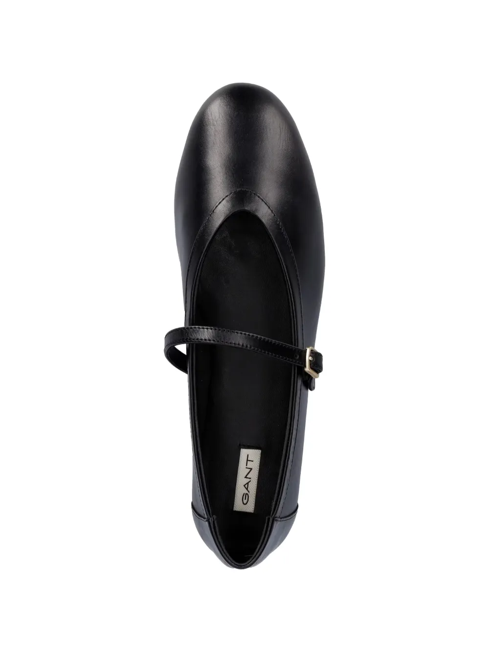 Gant buckle-fastening leather ballet flats Zwart