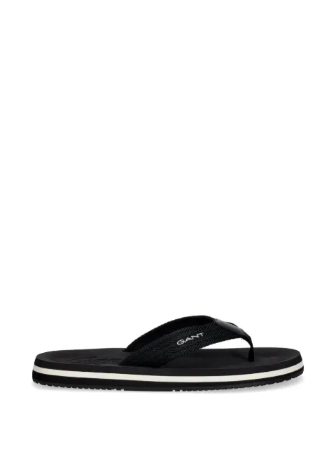 Gant logo-print flip-flops