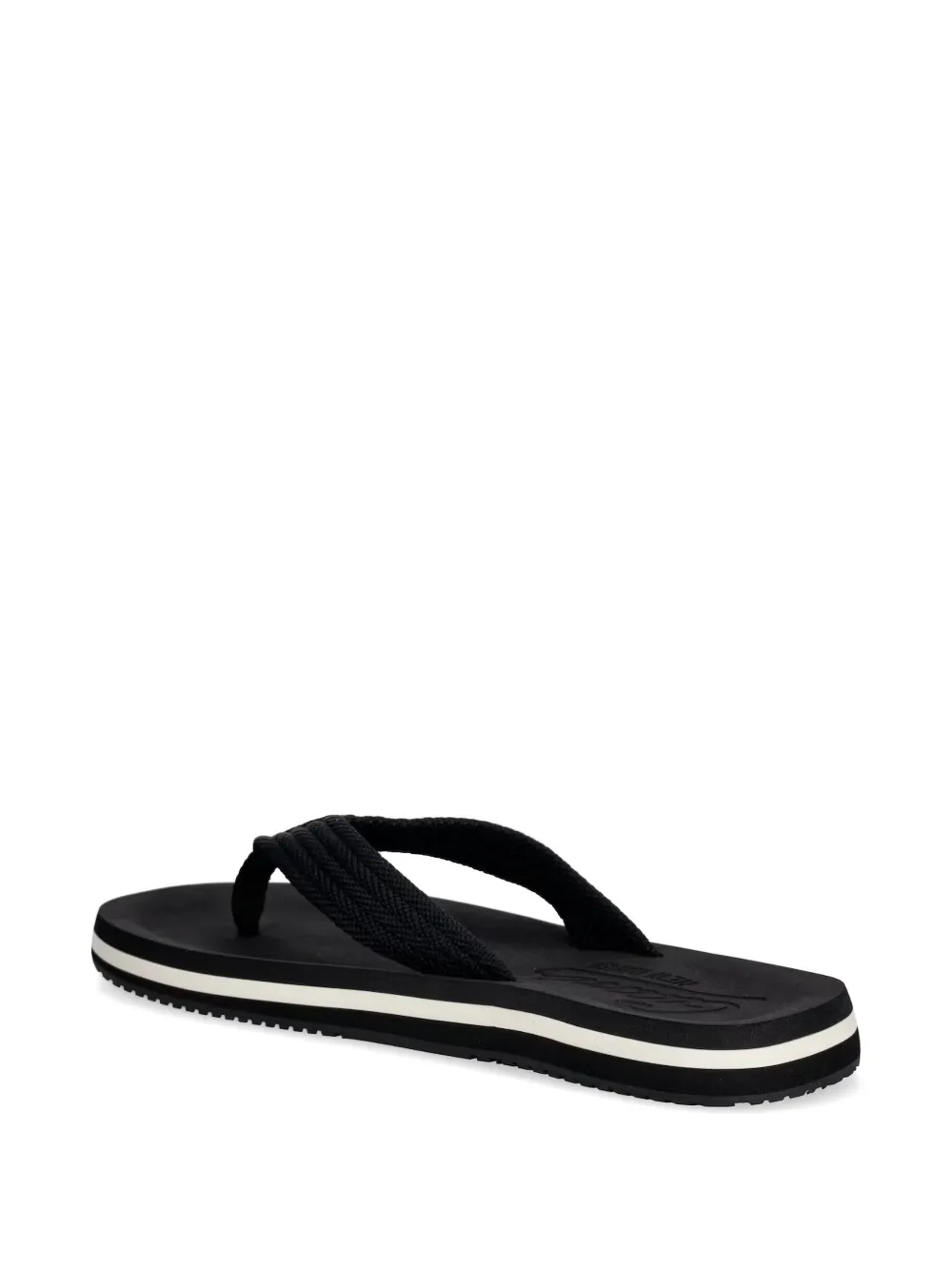 Gant logo-print flip-flops Zwart