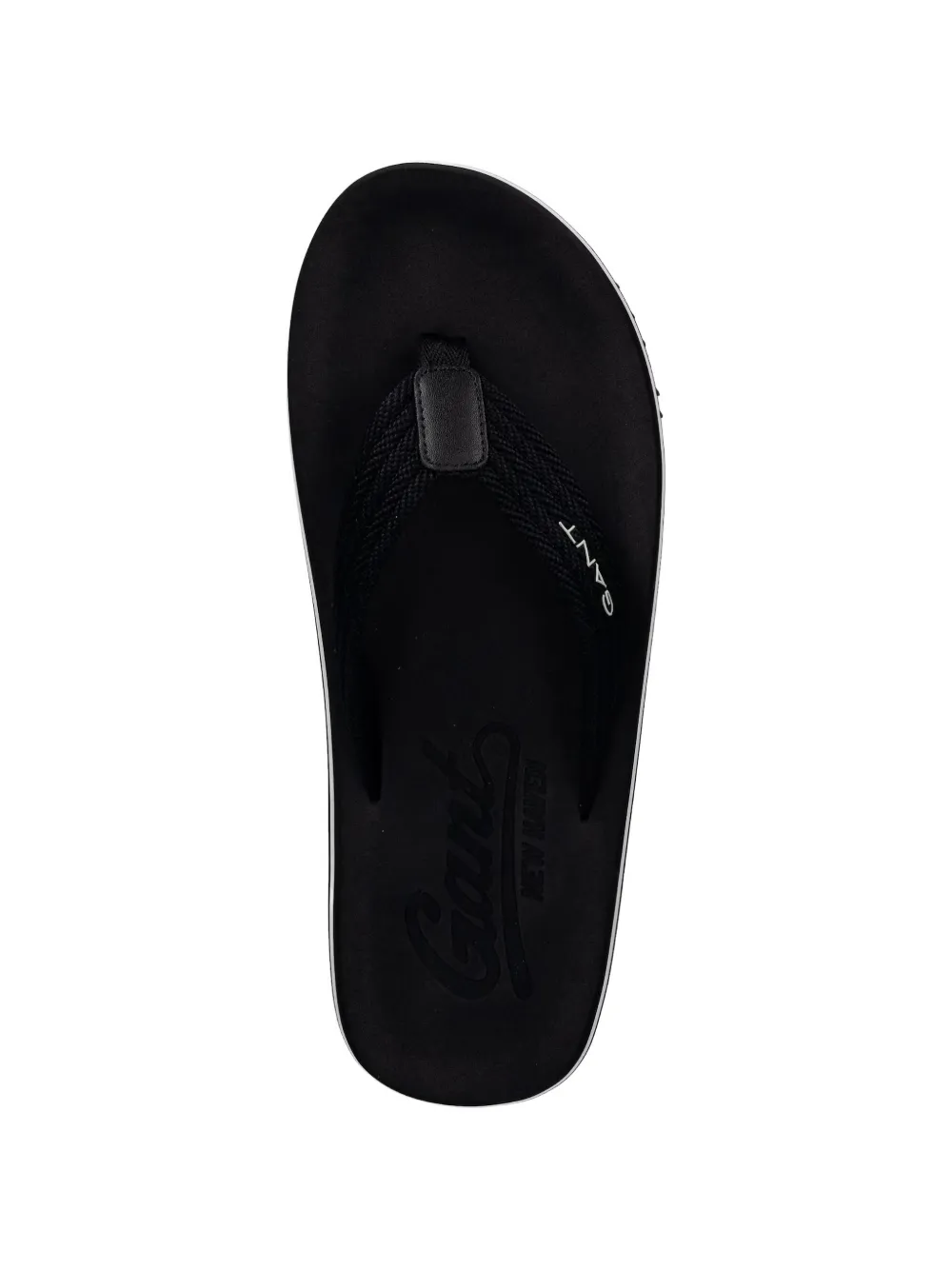 Gant logo-print flip-flops Zwart