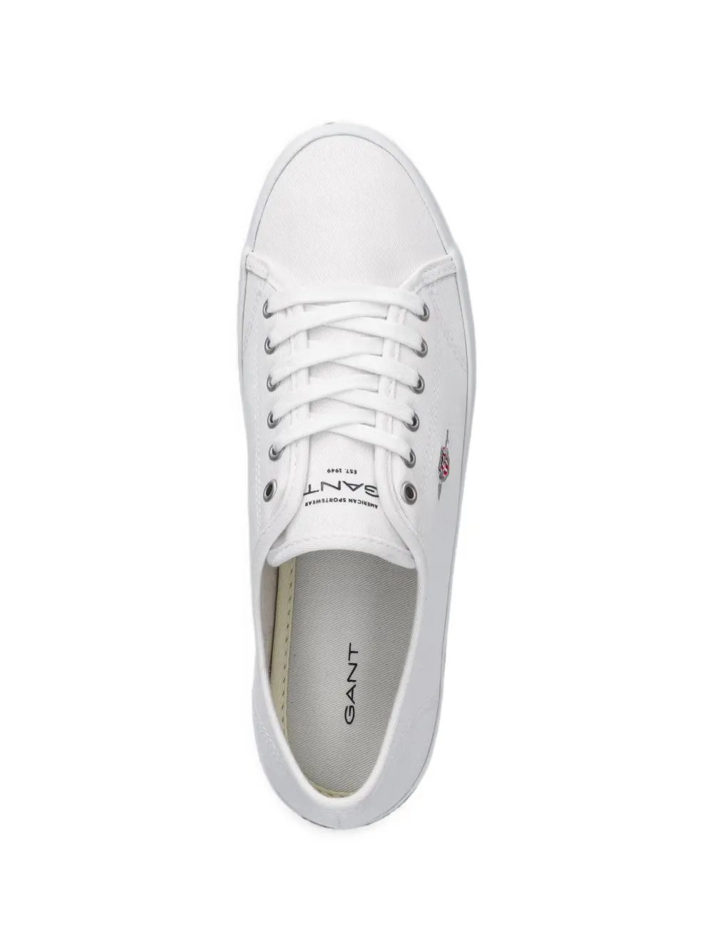 Gant logo-embroidered lace-up sneakers Wit