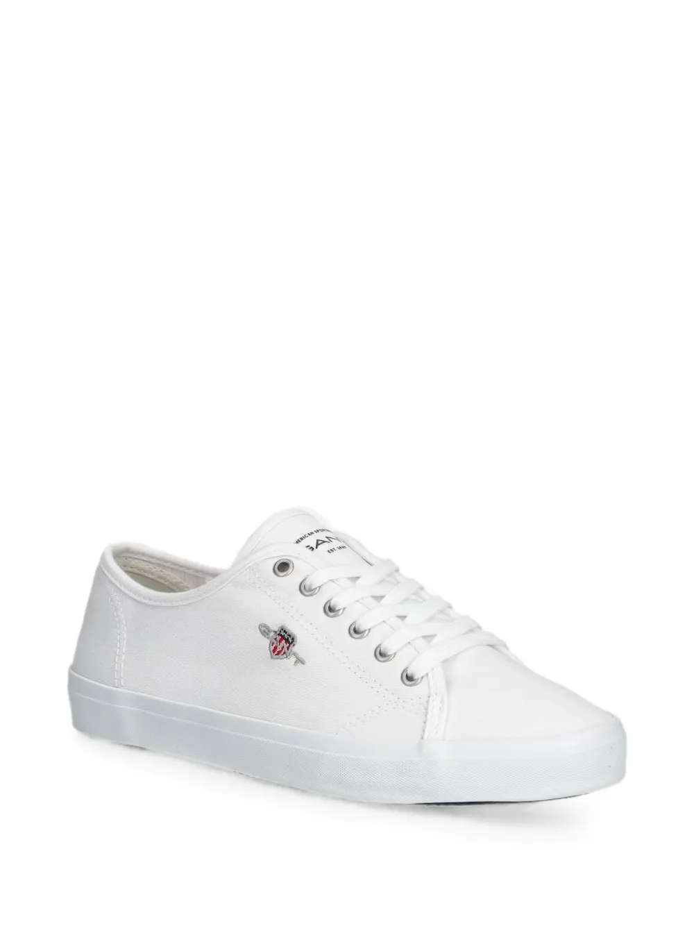 Gant logo-embroidered lace-up sneakers Wit
