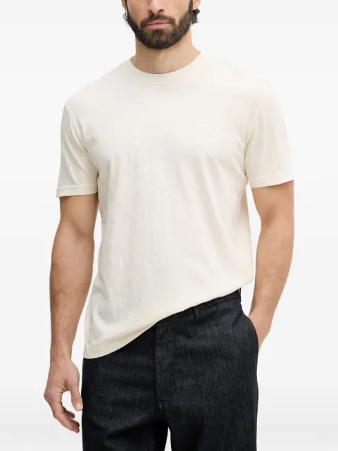 Gant slub-texture logo-embroidered T-shirt
