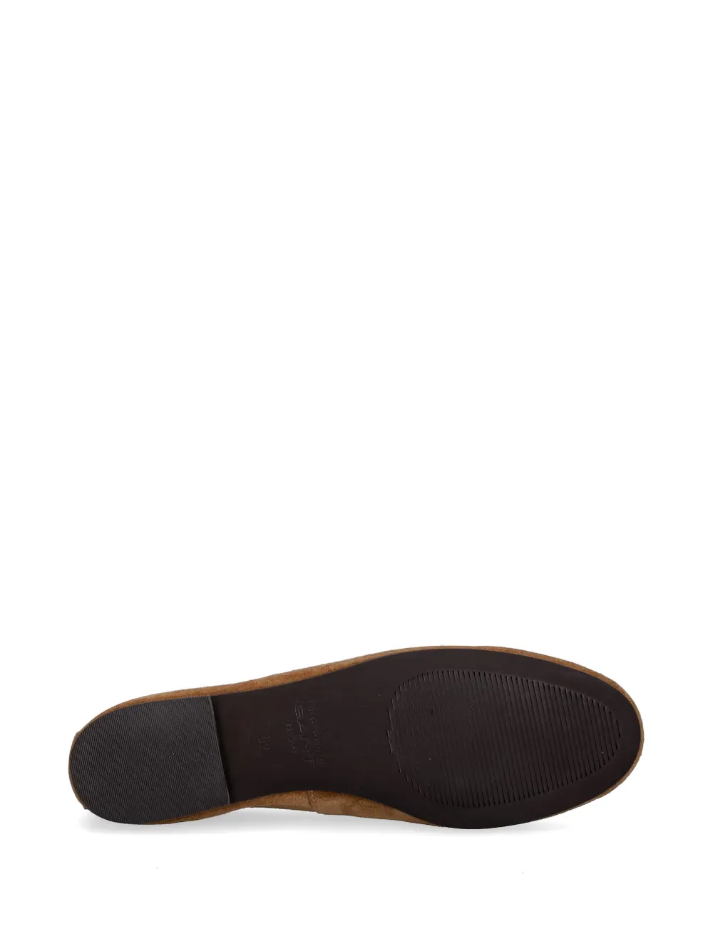 Gant suede almond-toe ballet flats Bruin