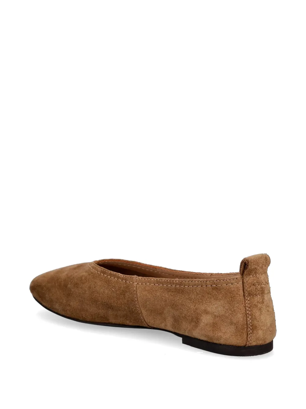 Gant suede almond-toe ballet flats Bruin