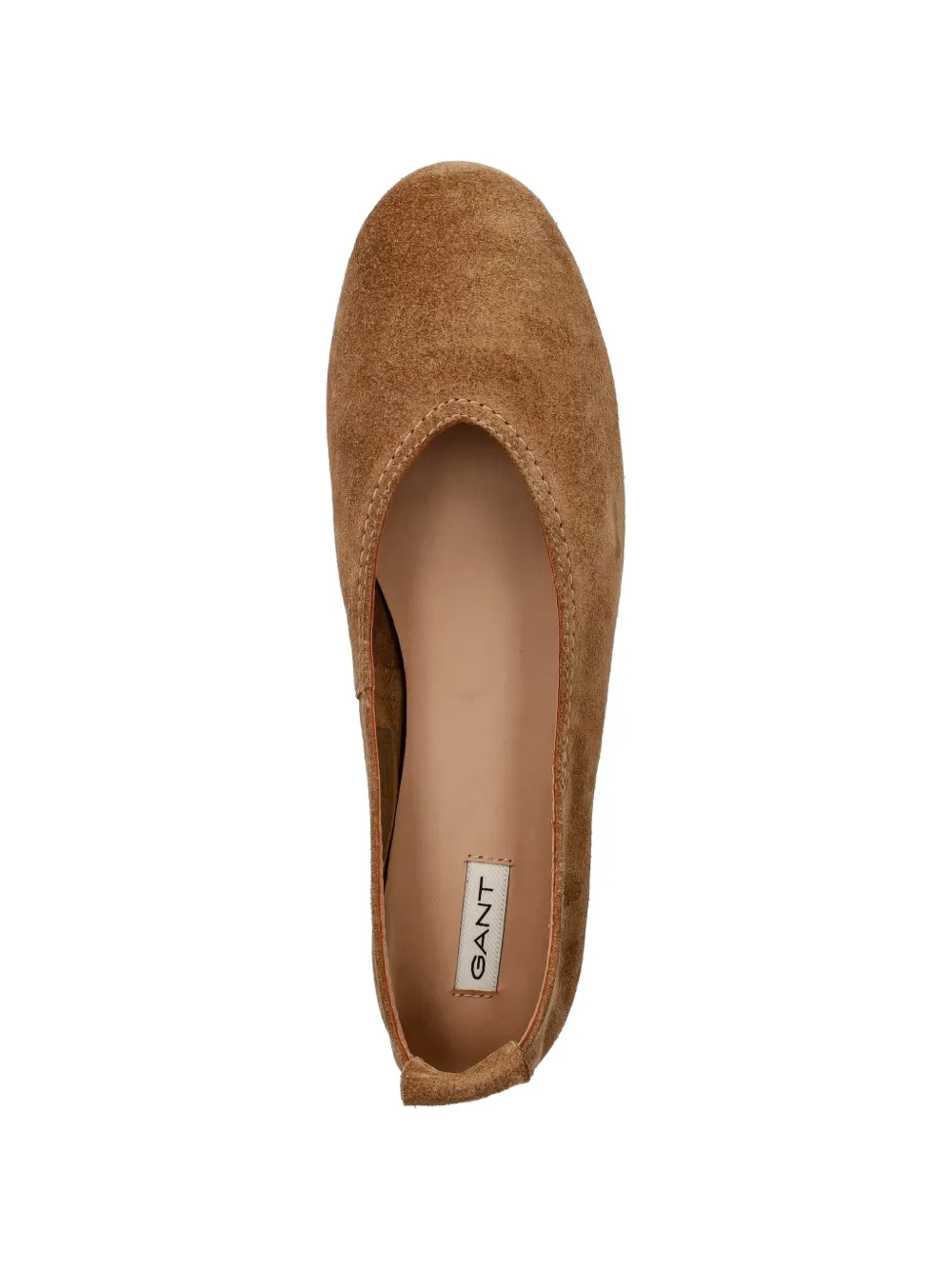 Gant suede almond-toe ballet flats Bruin