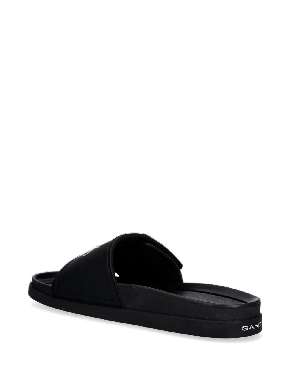 Gant logo-print slides Zwart