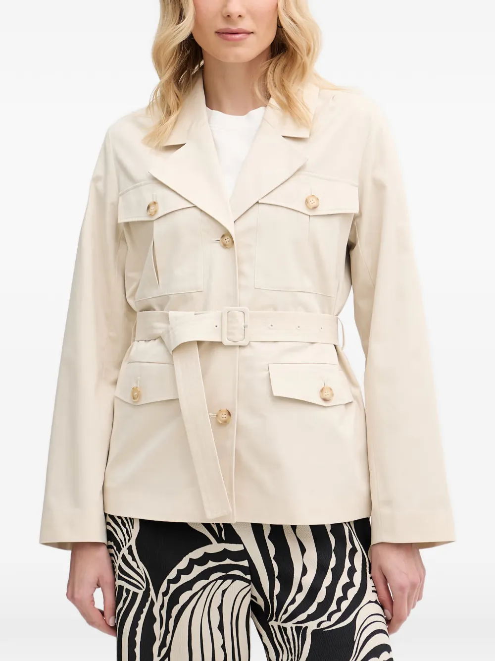Gant belted four-pocket jacket - Nude