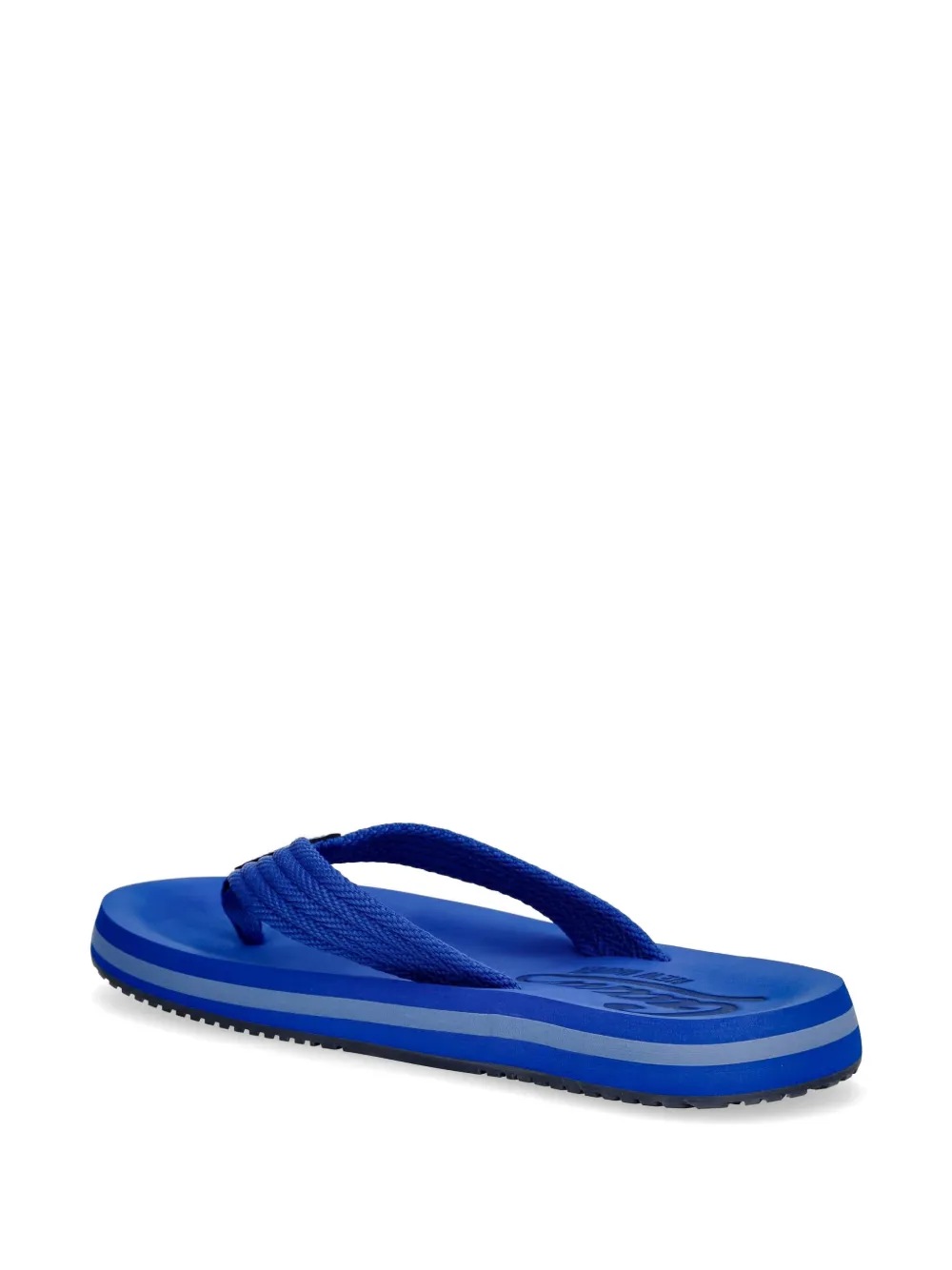 Gant logo-print braided flip-flops Blauw