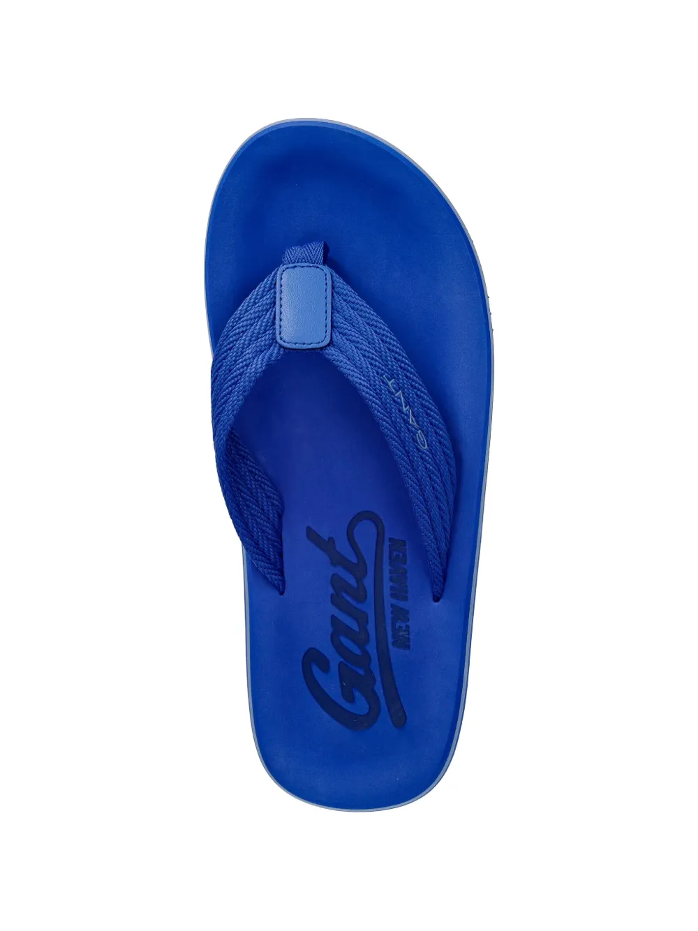 Gant logo-print braided flip-flops Blauw