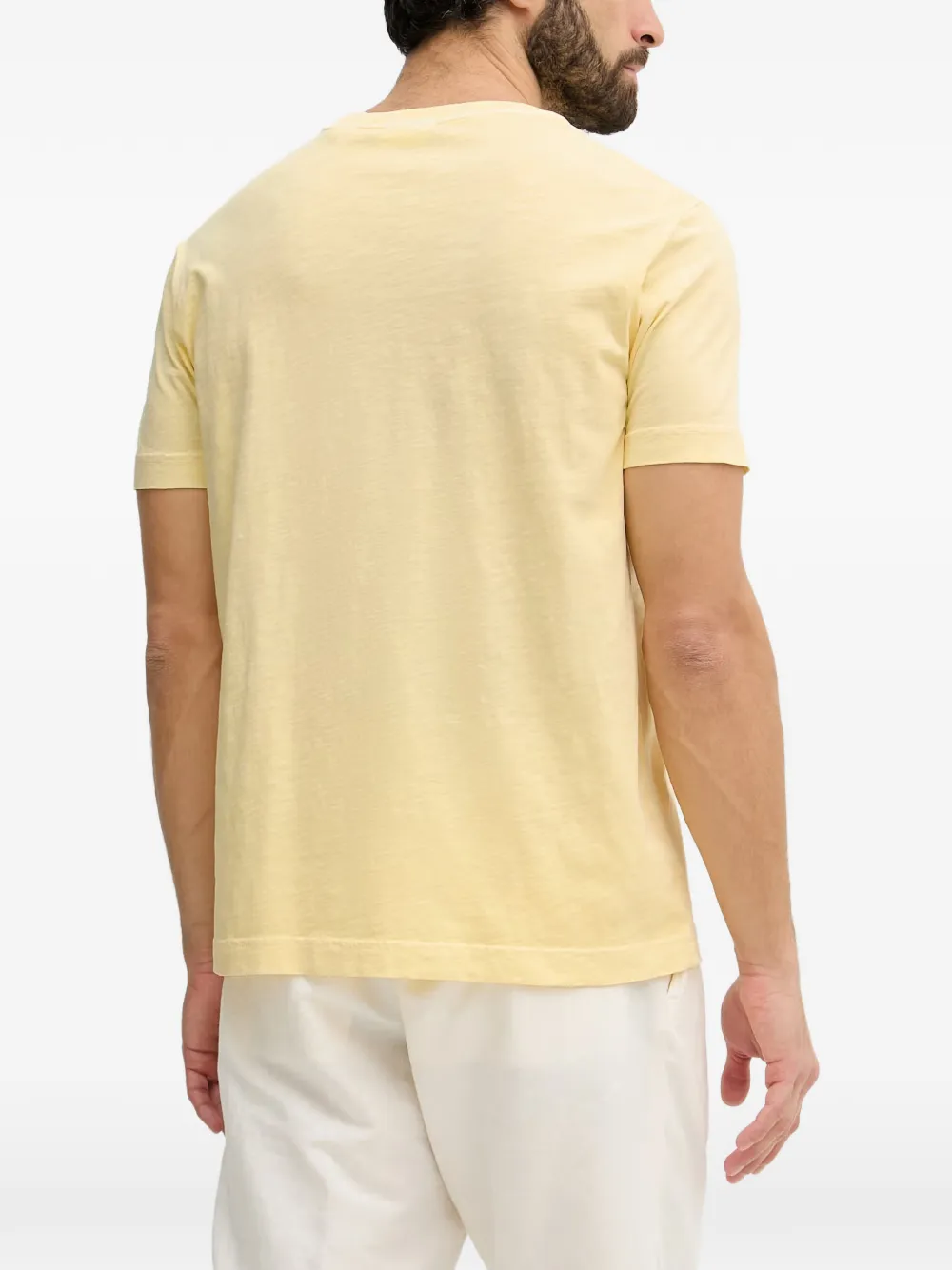 Gant T-shirt met geborduurd logo Geel