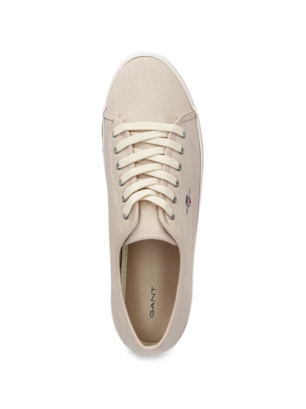 Gant lace-up logo-embroidered sneakers Beige