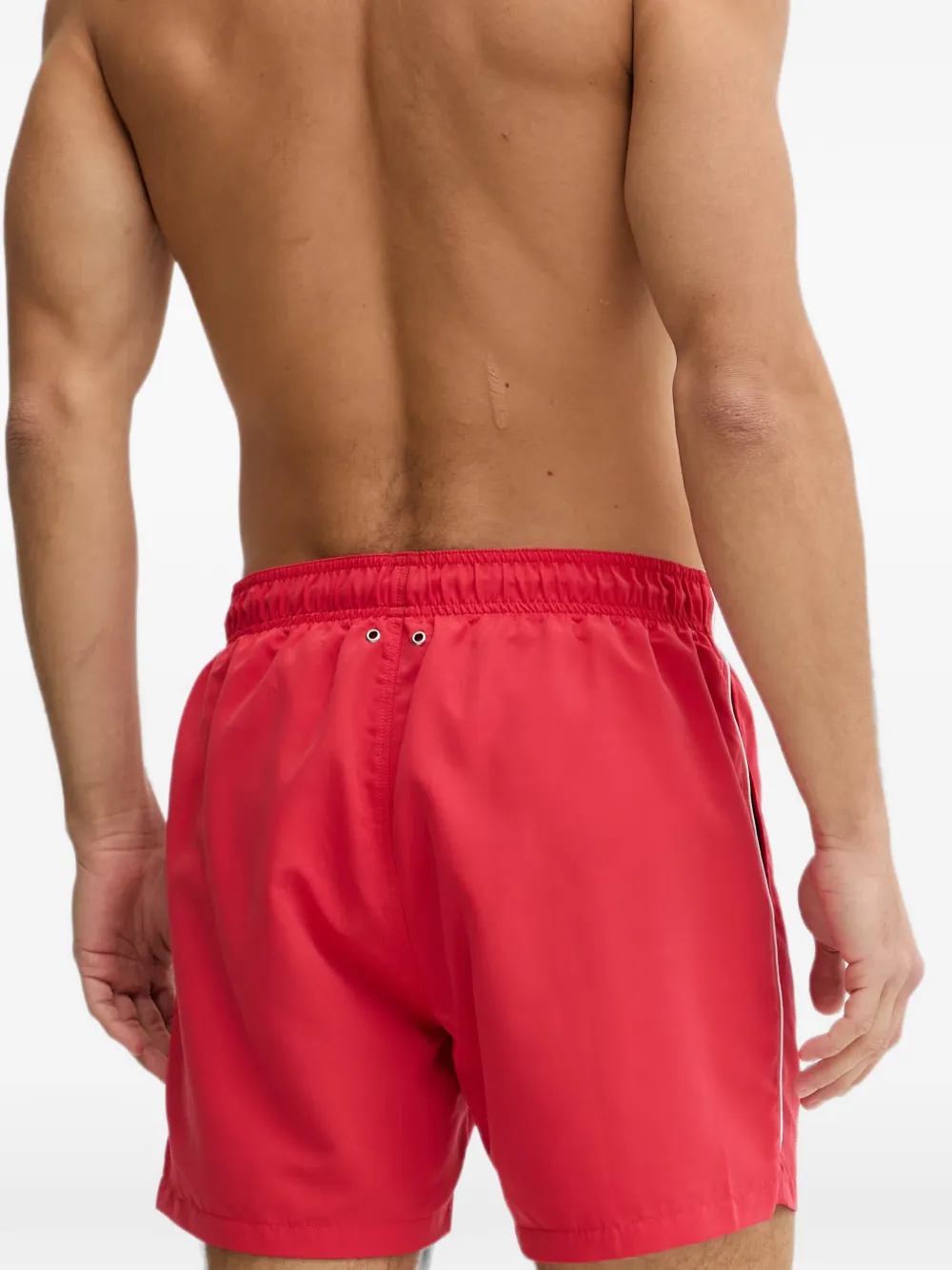 Gant Zwembroek met logoprint en trekkoord Rood