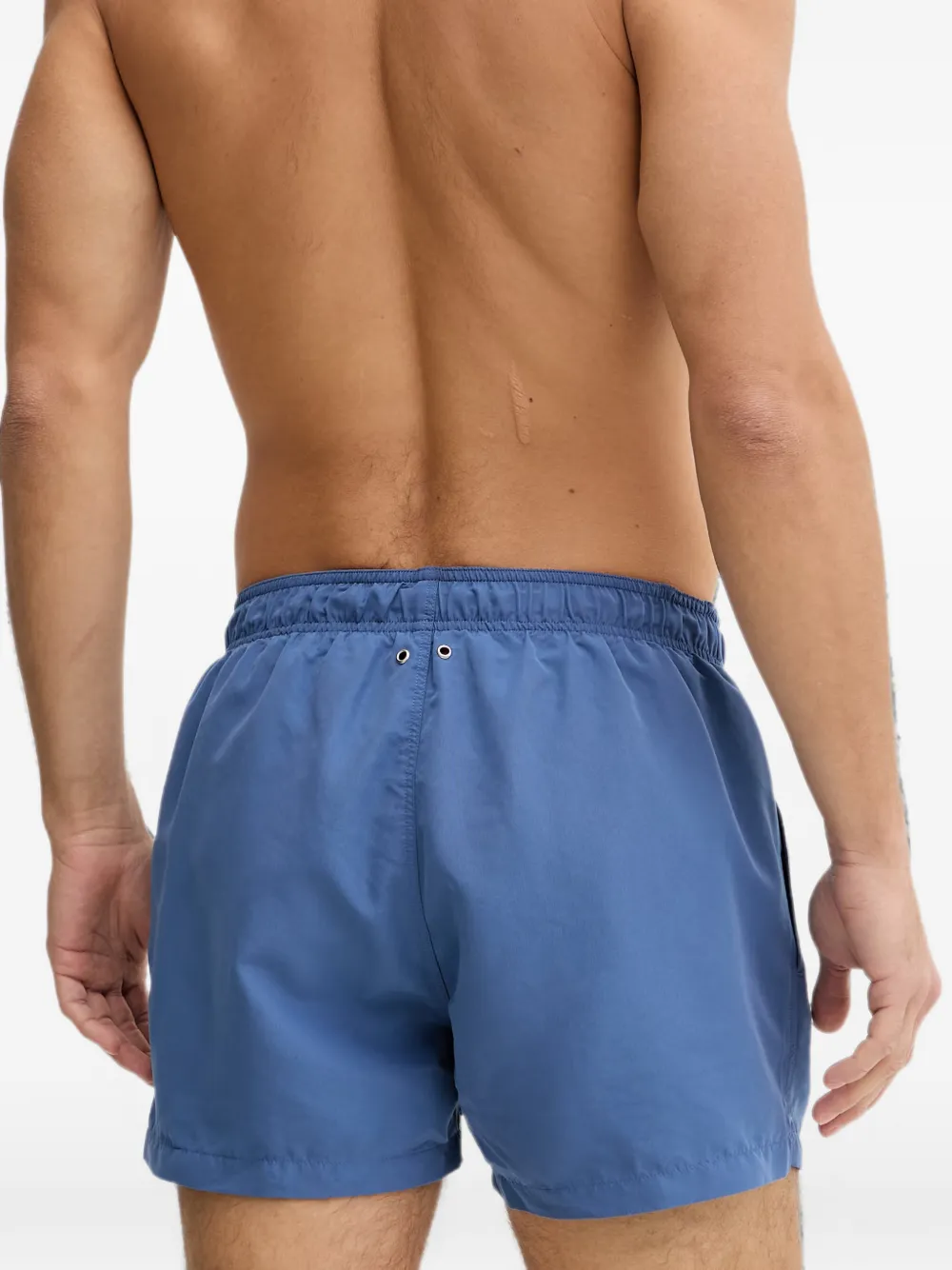 Gant Zwembroek met logoprint en trekkoord Blauw