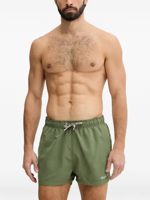 Gant logo-print drawstring swim shorts