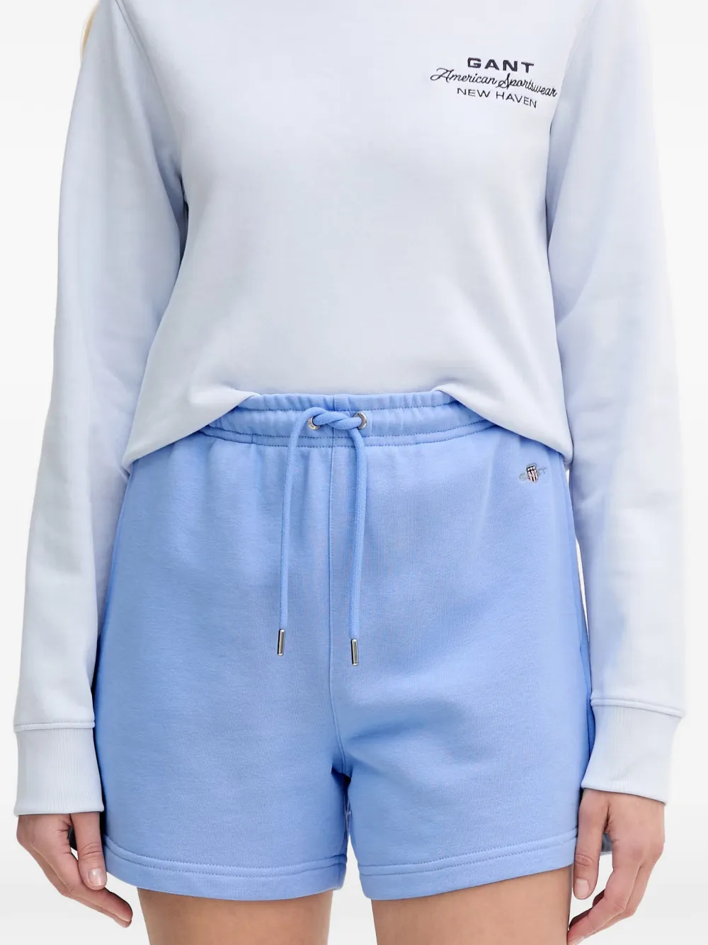 Gant Shorts met geborduurd logo Blauw