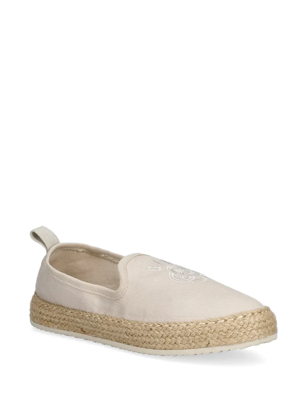 Gant embroidered logo-patch espadrilles Beige